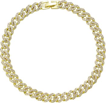 Pavé Curb Chain Anklet