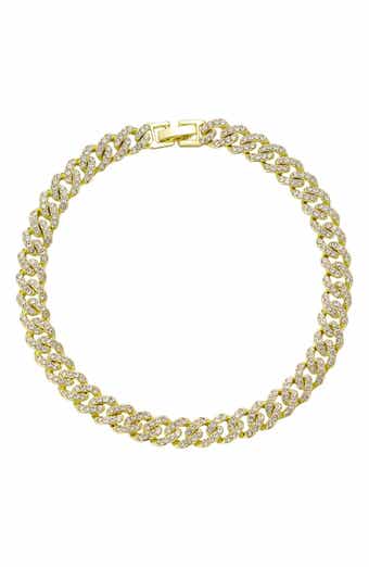 Adornia Pavé Curb Chain Anklet