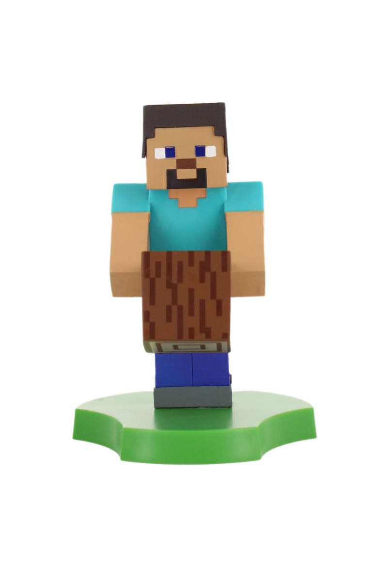Minecraft 4 Inch Steve Cable Guys Earbud and Phone Holder, Main, color, Multicolored