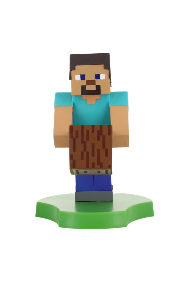 Exquisite Gaming Minecraft 4 Inch Steve Cable Guys Earbud and Phone Holder, Main, color, Multicolored