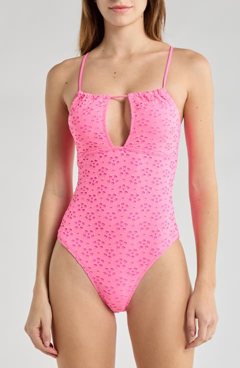 Eyelet Cutout One-Piece Swimsuit