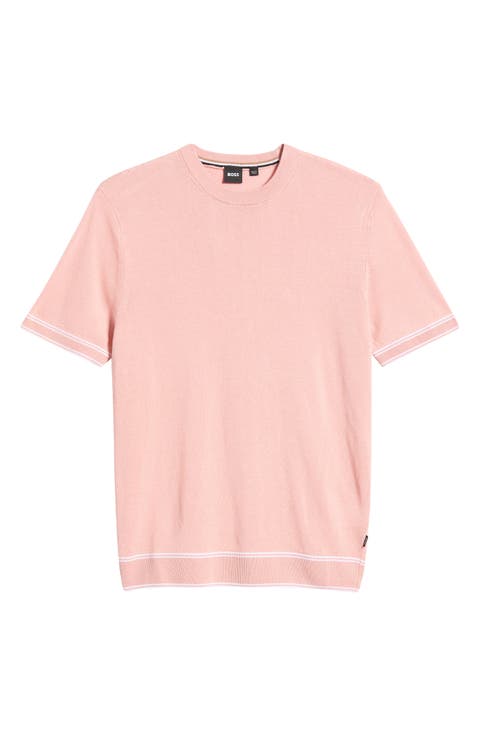 Norberto Short Sleeve Linen Blend Crewneck Sweater