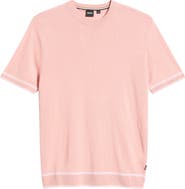 BOSS Norberto Linen Blend Short Sleeve Sweater
