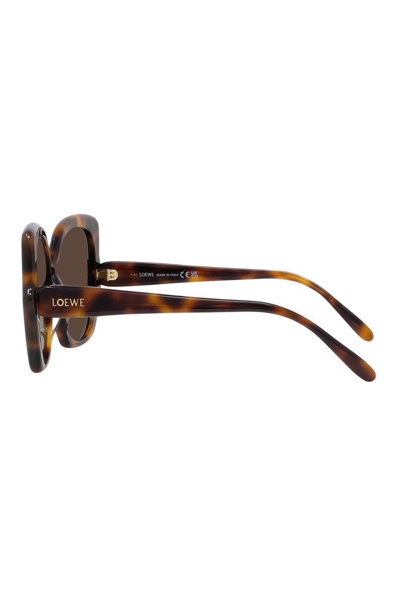 Thin 55mm Geometric Sunglasses, Alternate, color, DARK HAVANA / BROWN