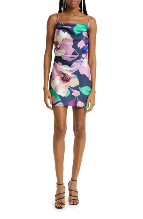 Logan Floral Side Ruched Dress