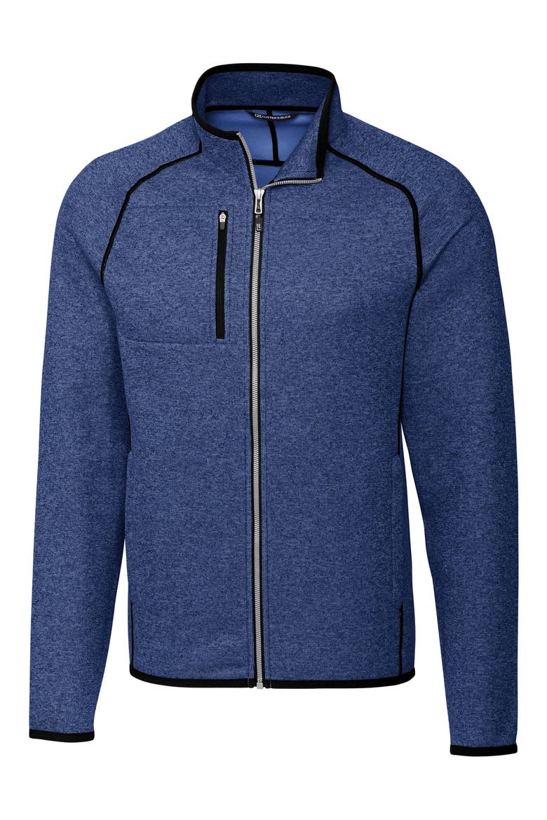 Mainsail Sweater Knit Full Zip Jacket, Main, color, TOUR BLUE HEATHER