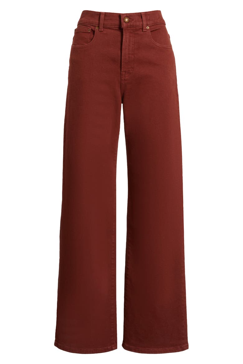 The Perfect Wide Leg Jeans, Alternate, color, DEEP REDWOOD