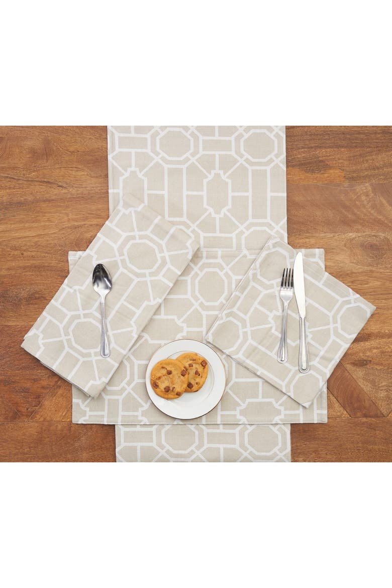 Colonial Williamsburg Trellis Sandstone Napkin, Alternate, color, Beige