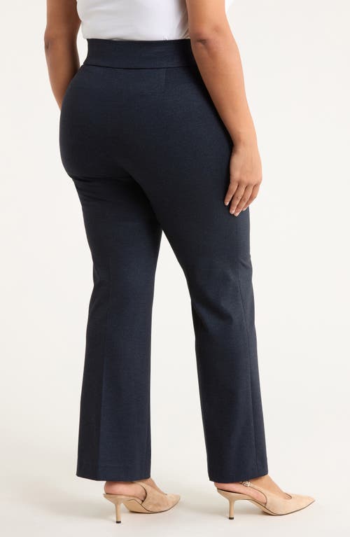 Anne Klein High Waist Straight Leg Pants In Blue