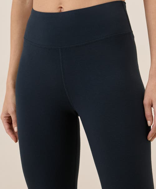 Pact On The Go-to Cropped Bootcut Legging Made With Organic Cotton In Midnight Blue