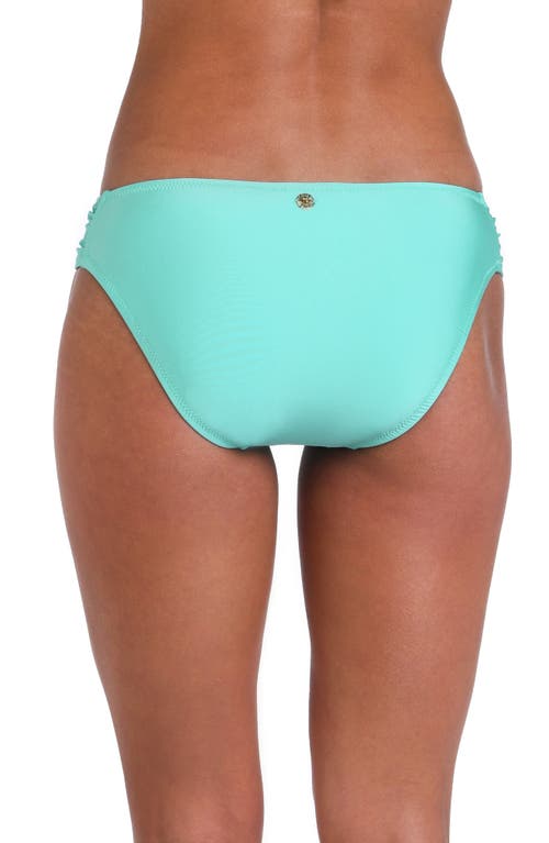 Sunshine 79 Solids Shirred Side Bikini Bottoms In Green