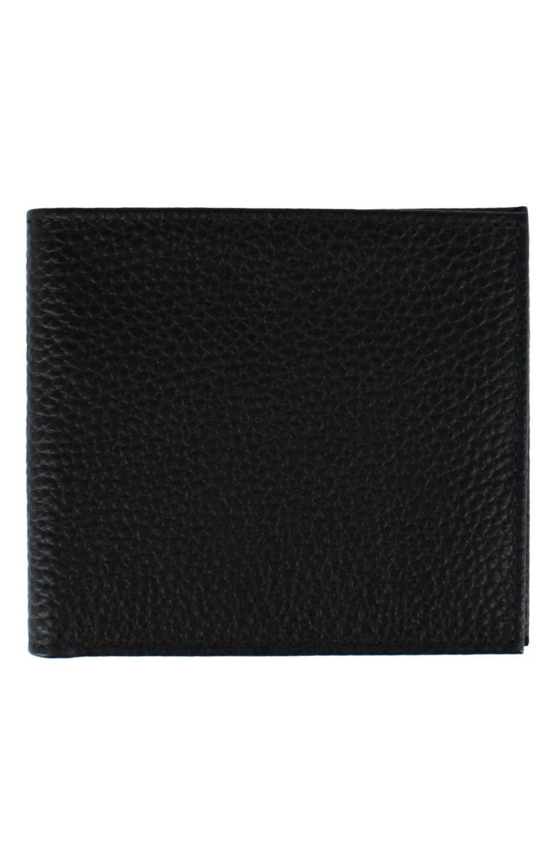 Trafalgar Pierce Pebble Grain Classic Leather Bi-Fold Wallet, Main, color, Black