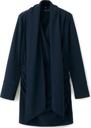 MANGO Foulard Drape Long Sleeve Dress