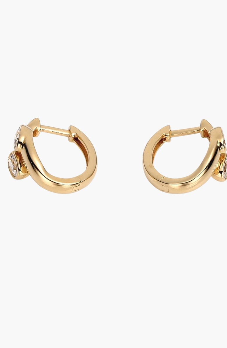 Aurate New York Lab Grown White Sapphire Ellipse Earrings, Alternate, color, Yellow Gold Vermeil