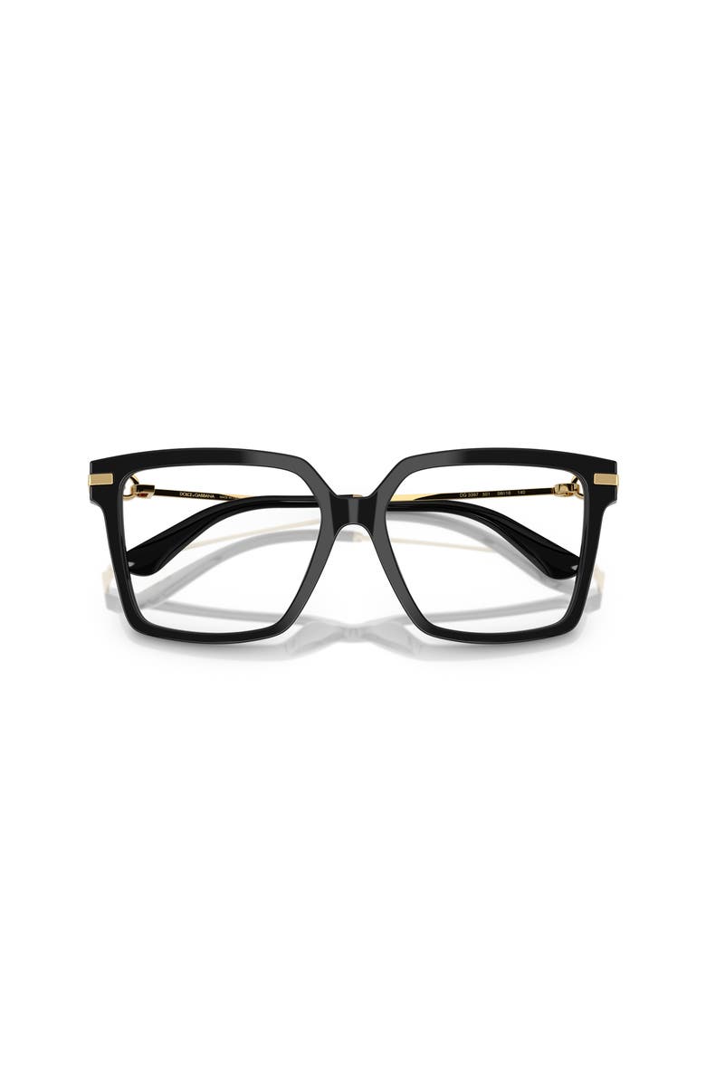 Dolce&Gabbana 54mm Square optical glasses, Alternate, color, Black