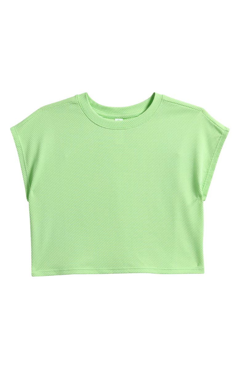 Zella Girl Kids' Serene Crop T-Shirt, Main, color, Green Verde