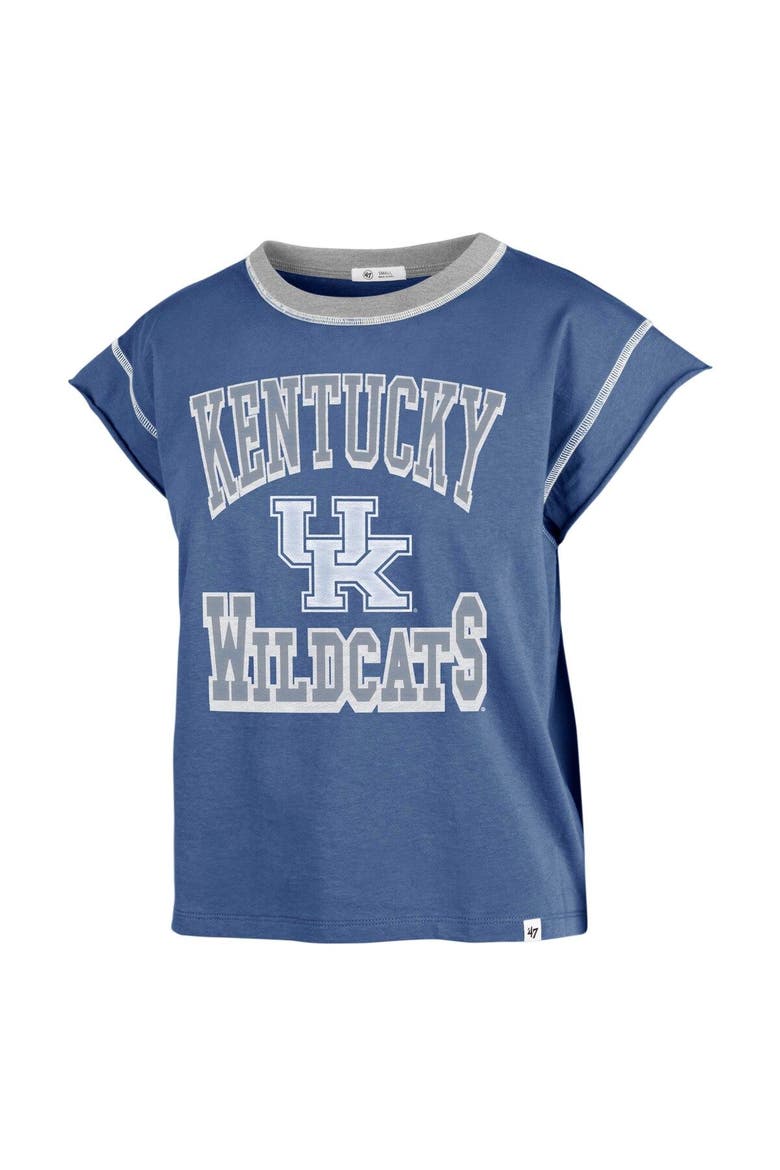 Women's '47 Royal Kentucky Wildcats Sound Up Maya Cutoff T-Shirt, Alternate, color, Royal