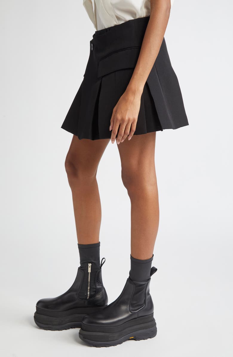 Sacai Silk & Cotton Double Face Skort, Alternate, color, 