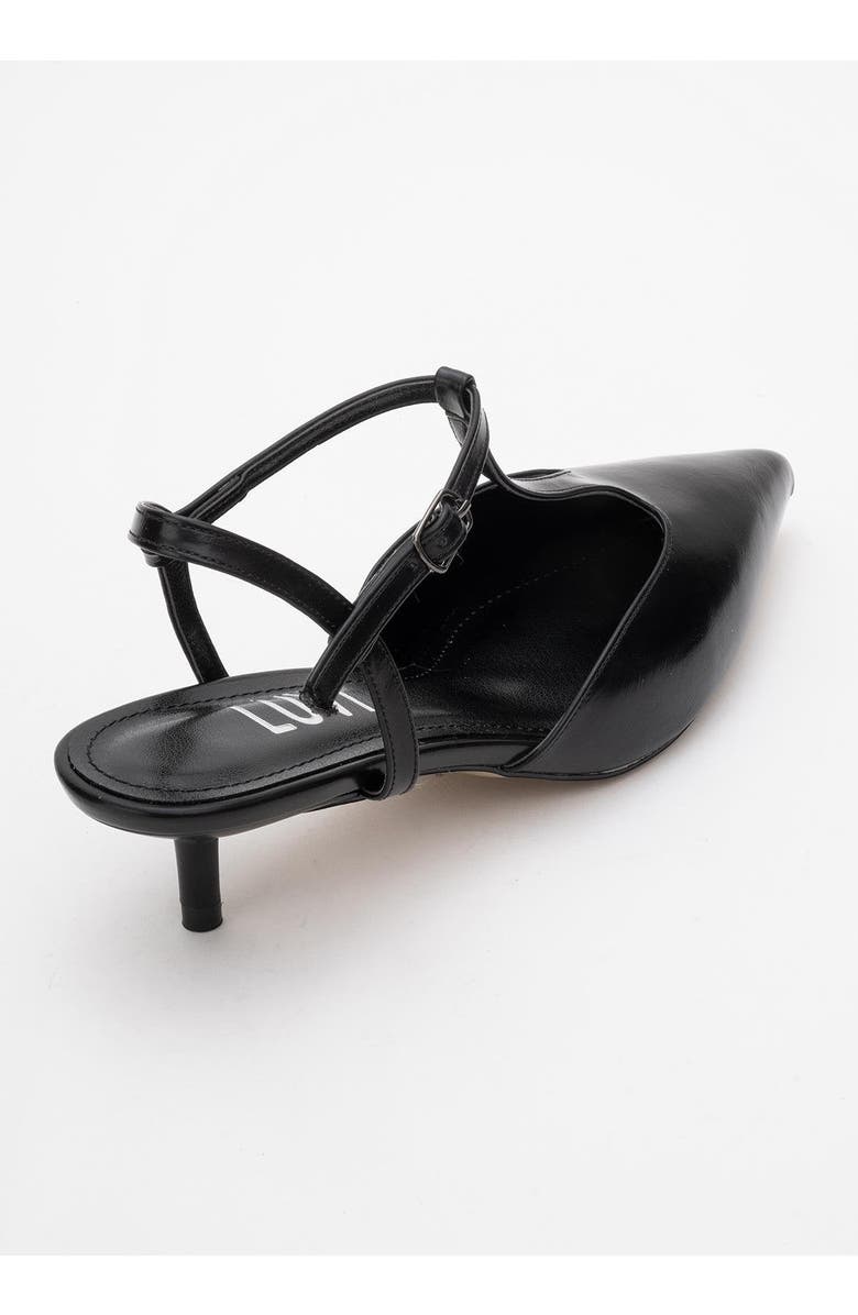 Prologue Shoes Asher Pointed Toe Slingback Pump, Alternate, color, Black