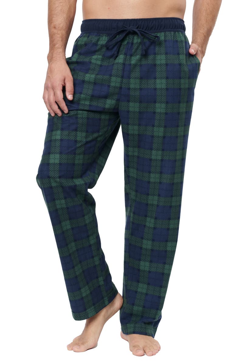 Rainforest Plaid Microfleece Lounge Pants, Main, color, 