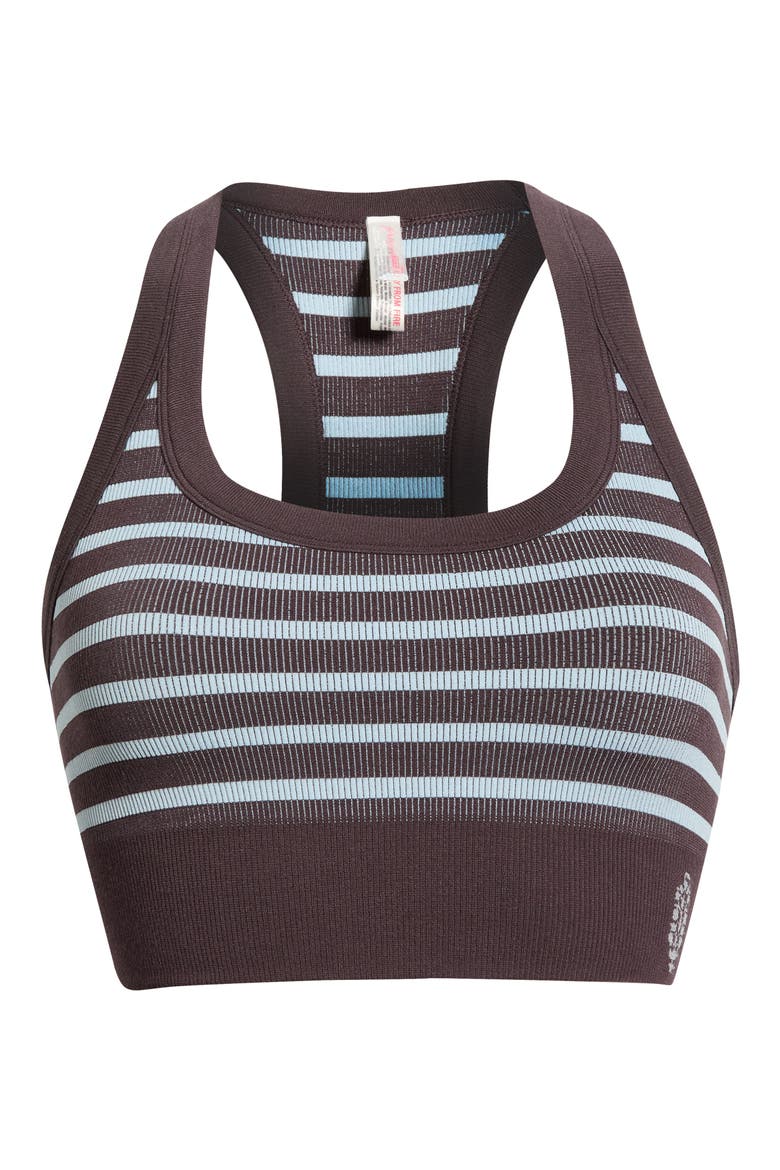 FP Movement Stripe Go To Sports Bra, Alternate, color, CHOCOLATE COMBO