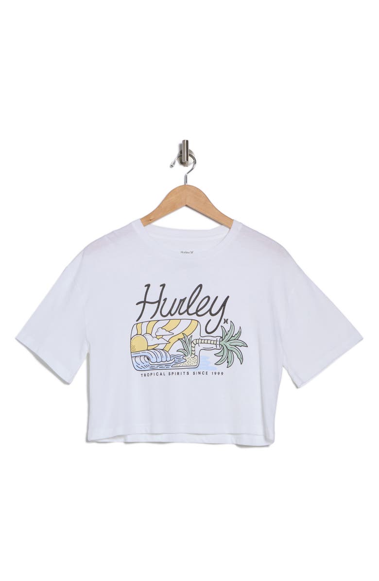 Hurley Tropical Spirits Boxy Graphic T-Shirt, Alternate, color, White