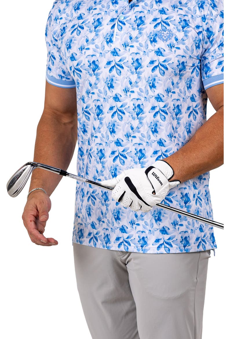 Martyr00008 Print Golf Polo, Alternate, color, BLUE