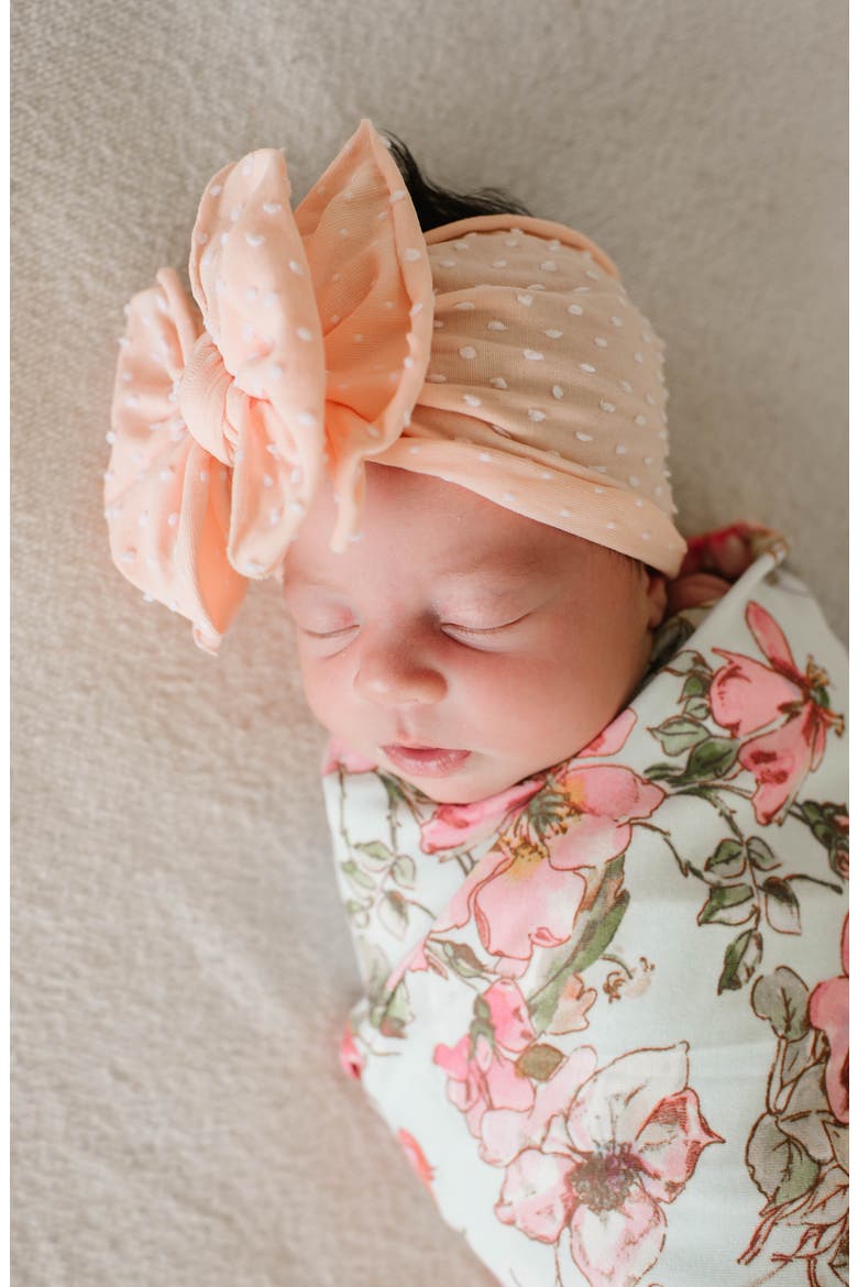 Shab-Bow-Lous Headband, Alternate, color, TROPICAL PEACH DOT
