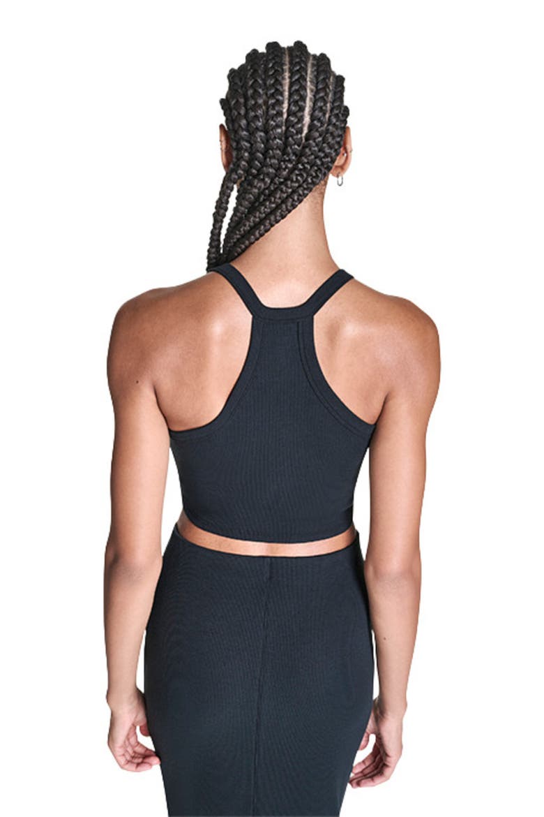 Box Star Cropped Tank, Alternate, color, CONVERSE BLACK