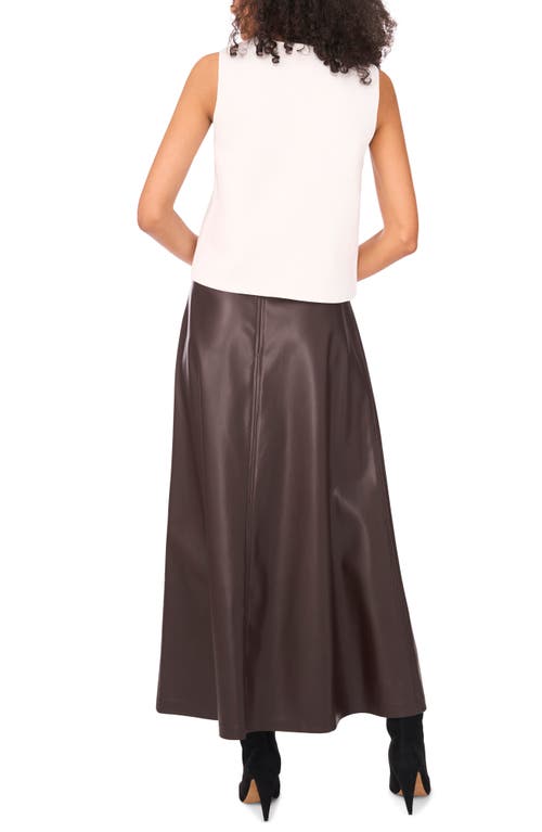 Vince Camuto Sleeveless Button Up Crewneck Top In White