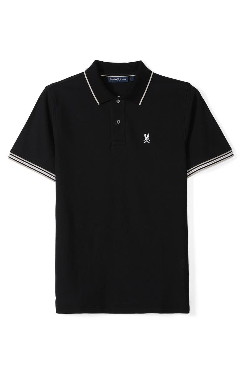 Psycho Bunny Cambridge Tipped Piqué Knit Polo, Alternate, color,