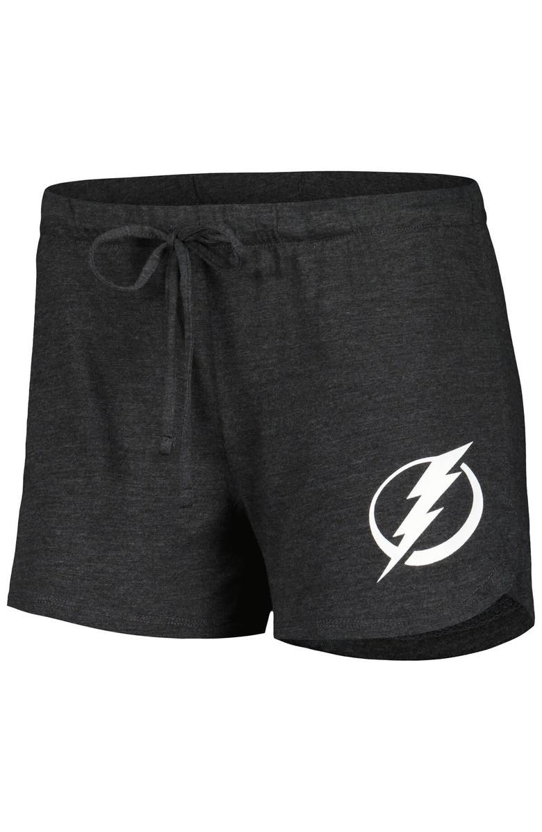 CONCEPTS SPORT Women's Concepts Sport Black/Blue Tampa Bay Lightning Meter Knit Long Sleeve Raglan Top & Shorts Sleep Set, Alternate, color, 