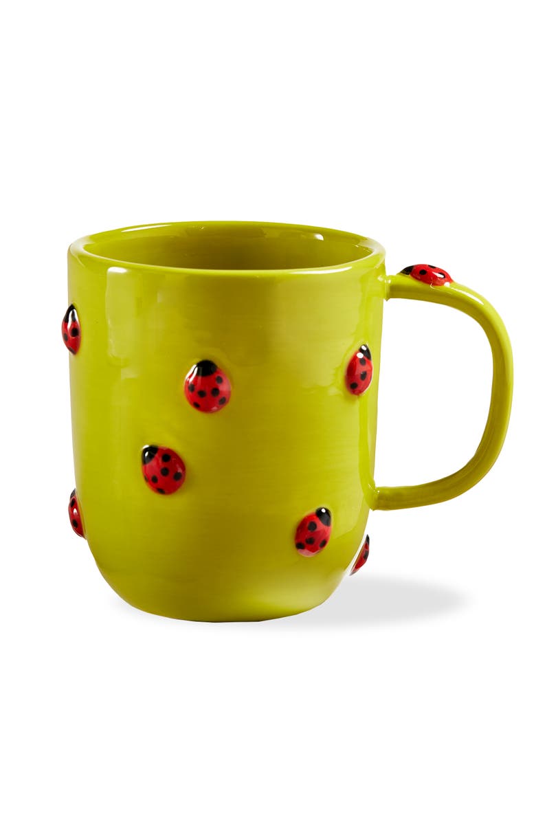 tag Garden Ladybug Mug Green Multi Earthenware Spring, Main, color, Green
