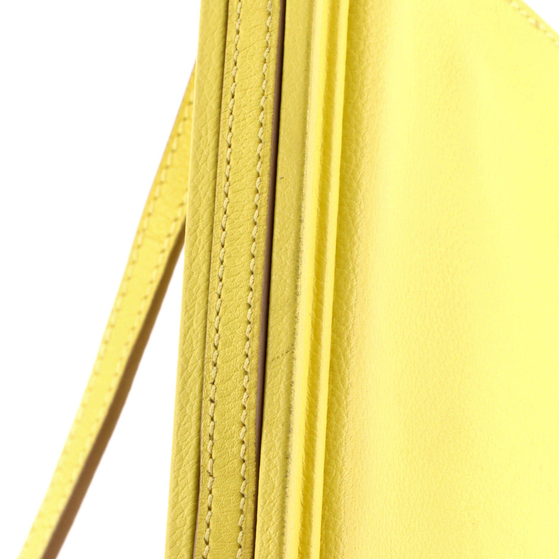 Pre-Owned Hermes Clic-H Shoulder Bag Evercolor 21, Alternate, color, Lime