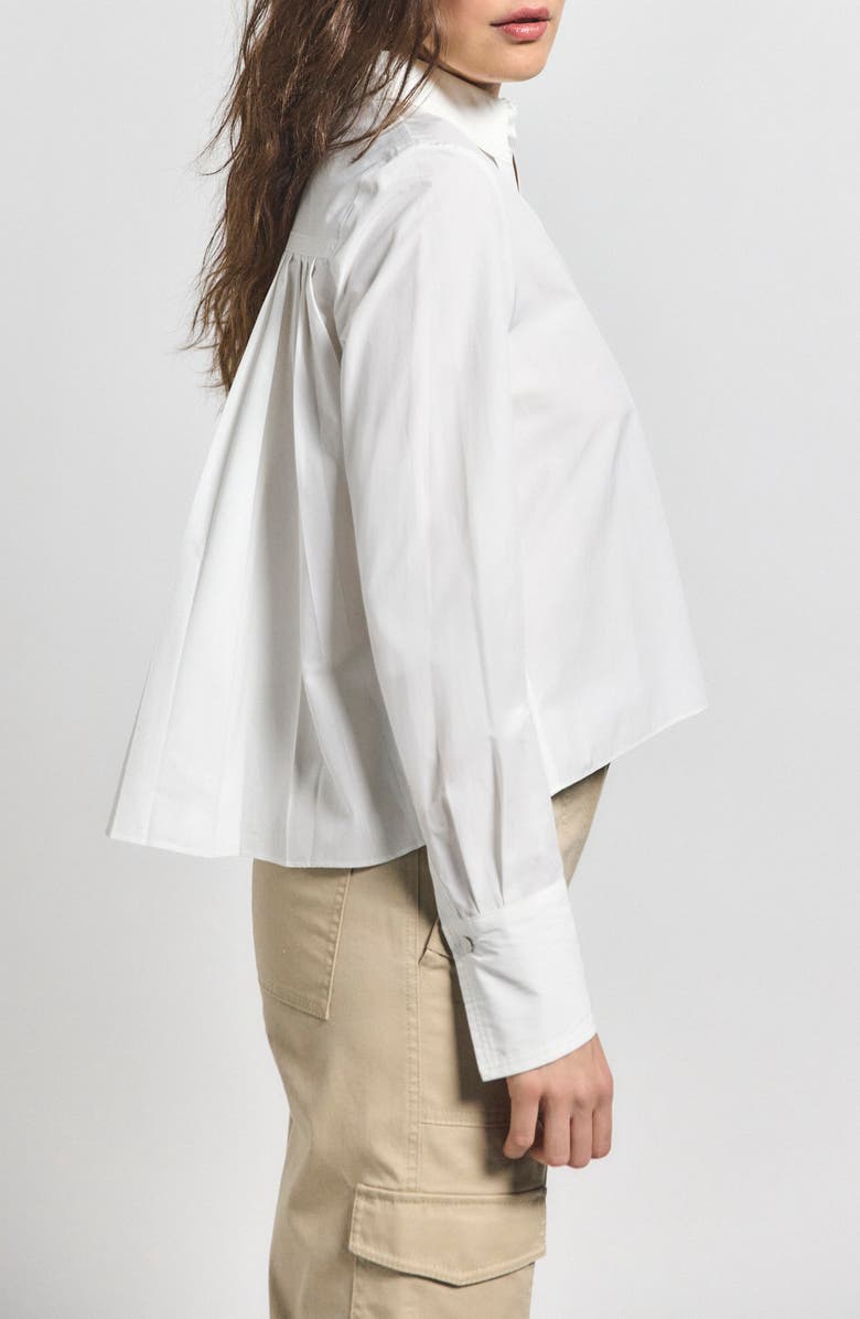Aria Pleated Back Crop Shirt