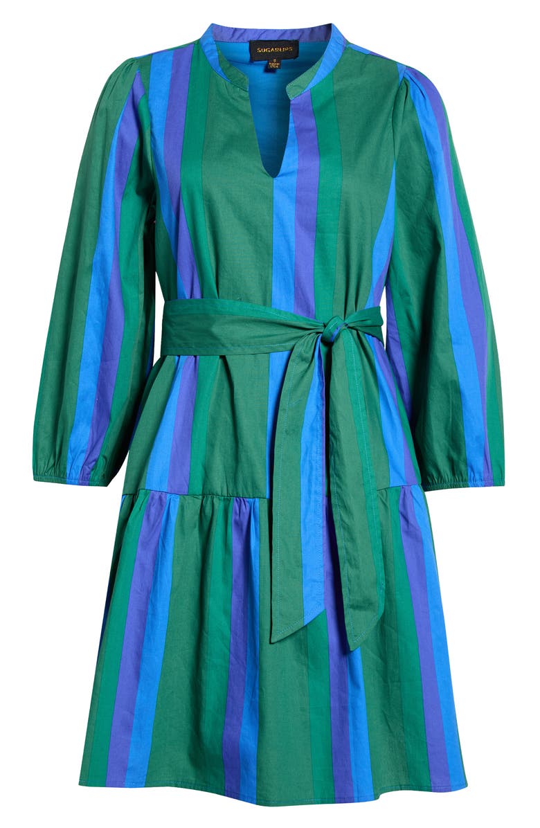 SUGARLIPS Dolary Stripe Leola Mini Shirtdress, Main, color,