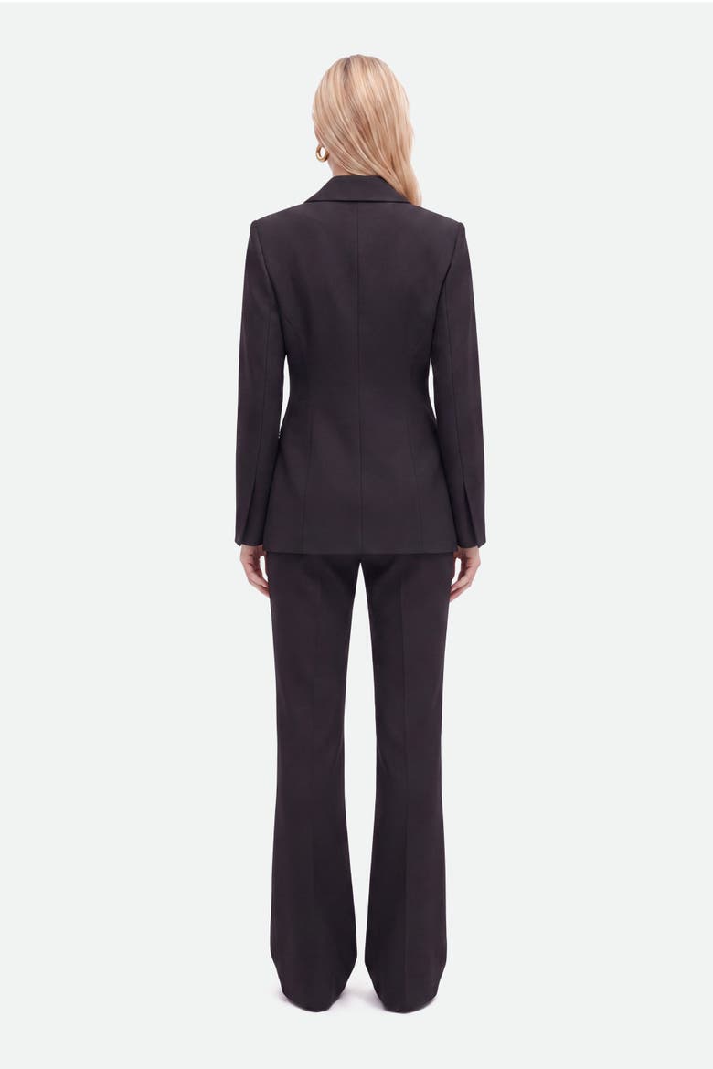 Padded Shoulder Double Breasted Jacket, Alternate, color, Black