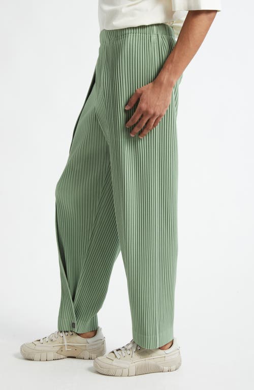 ISSEY MIYAKE HOMME PLISSÉ ISSEY MIYAKE BOTTOMS 1 PLEATED STRAIGHT LEG PANTS