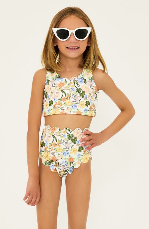 Beach Riot Kids' Little Madison Two-piece Swimsuit In Buttercream