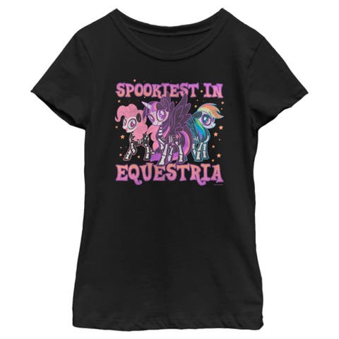 Girl's My Little Pony Halloween Trio Spookiest in Equestria  Graphic T-Shirt