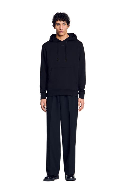 Sandro Logo Hoodie In Black