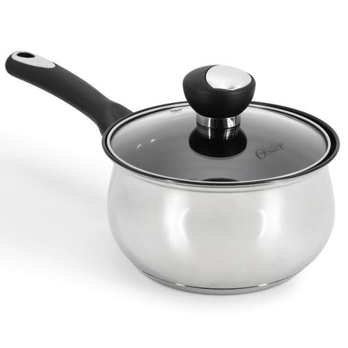 Oster Baldwyn 10 Piece Stainless Steel Belly-shaped Nonstick Cookware And Utensil Set In Silver