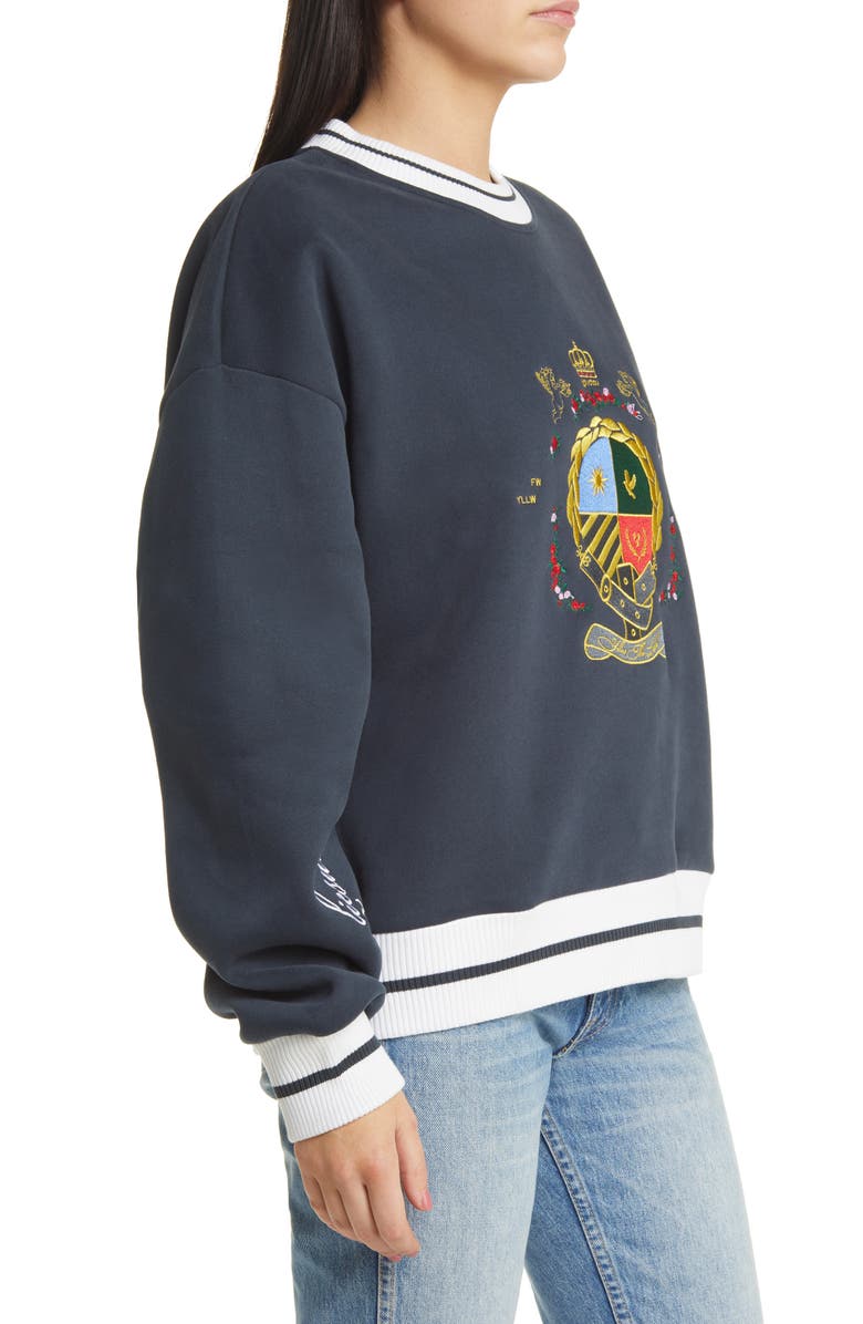 YELLOW THE LABEL Herald Crest Sweatshirt, Alternate, color,