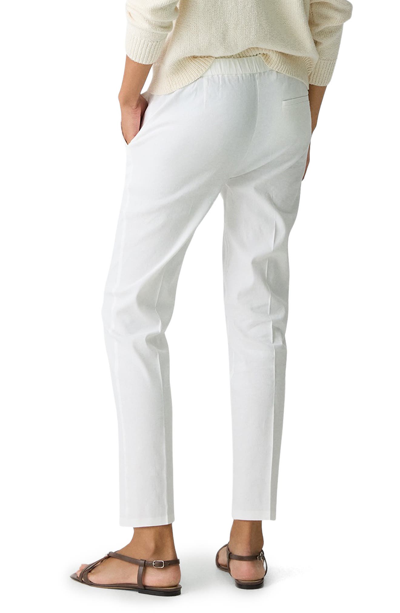 Treeca Linen Blend Pull-On Crop Pants - image 2