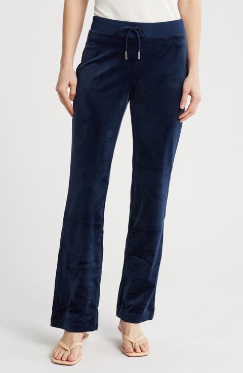 Velour Wide Leg Track Pants