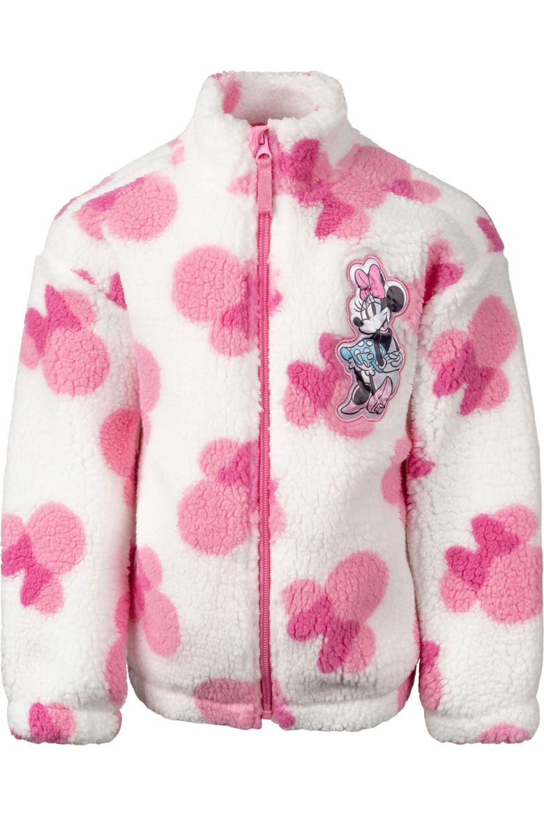 Minnie Mouse Fleece Full-Zip Jacket, Main, color, Ivory Minnie Mouse
