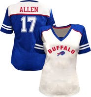 FANATICS Women's Fanatics Josh Allen White Buffalo Bills Plus Size Bling V-Neck T-Shirt