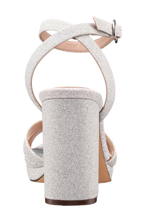 Nina Sheila Ankle Strap Platform Sandal In Silver Fantasy Net