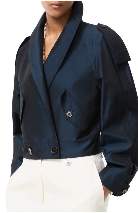 Cropped Silk Withington Jacket