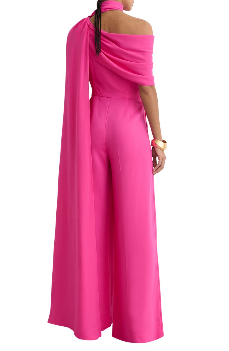 Reiss Carrie One-Shoulder Wide-Leg Jumpsuit, Alternate, color, Raspberry Pink